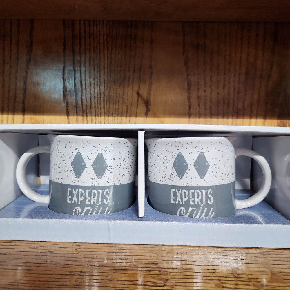 American Atelier Speckled Gray and White Mug Set